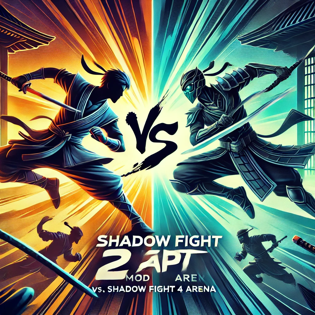 Shadow Fight 2 Mod APK vs. Shadow Fight 4 Arena Unlocked All 1 shadow fight 4 arena